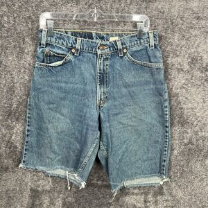 Vintage 90s Levis 560 Orange Tab Size 31x11 Loose Baggy Jean Denim Shorts Jorts